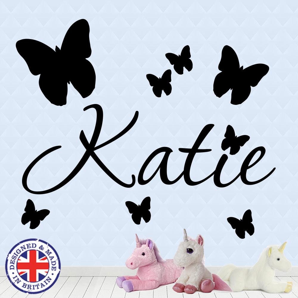Personalised Name Butterfly Wall Art Custom Girls Bedroom | Etsy