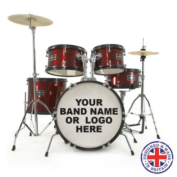 Custom Bass Drum Sticker Gepersonaliseerde Kick Drum Vinyl Etsy