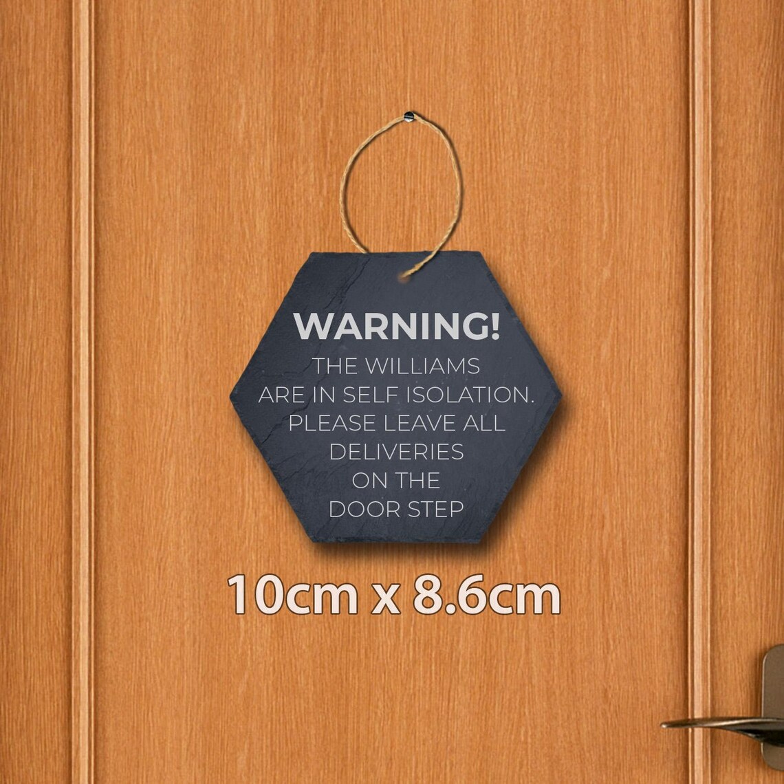 Self Isolation Slate Door Sign Quarantine Plaque Warning Etsy