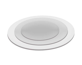 2 Acrylic Round Shape Ganaching Plates Clear Ganache Cake Decorating Board Various Sizes