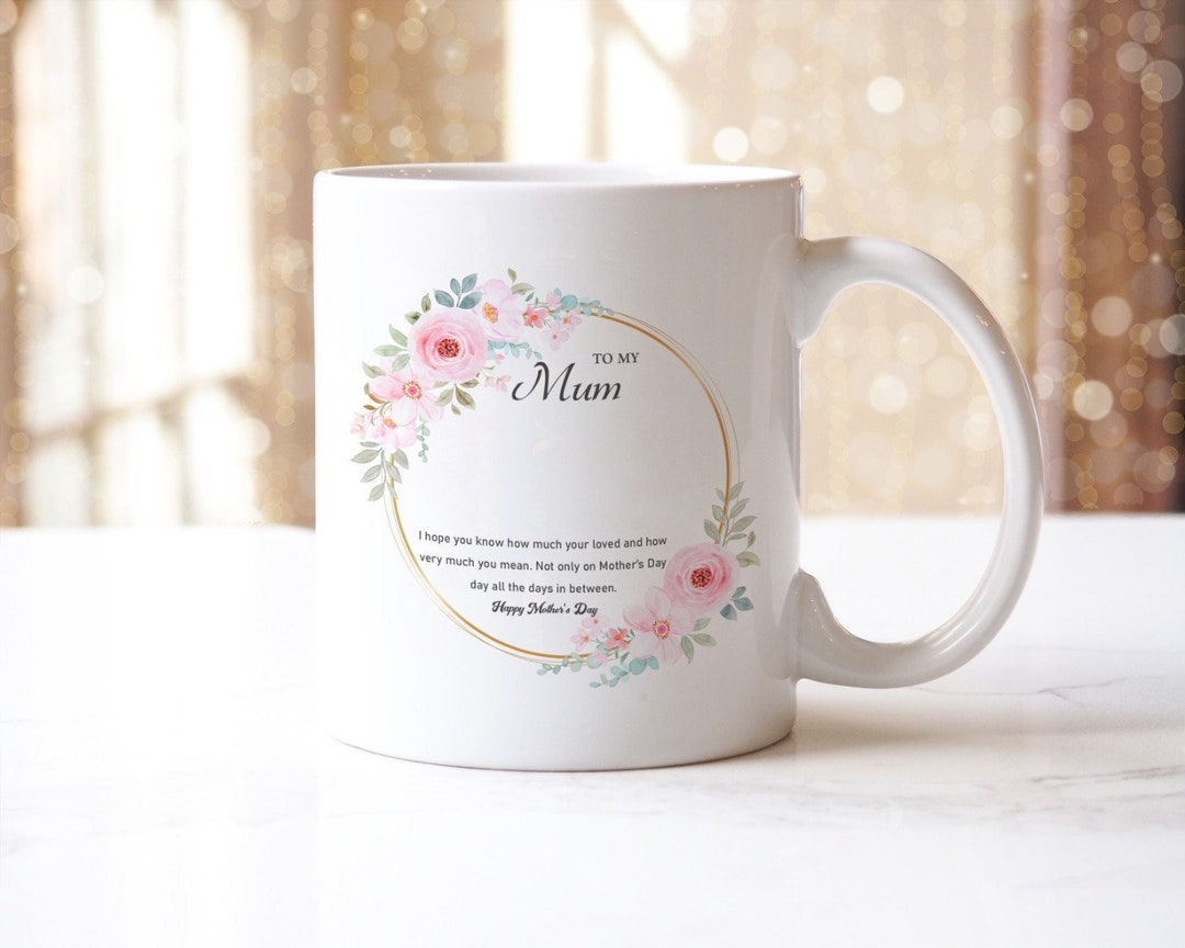 Bonne fête des mères tasse à café pour maman belle tasse à thé dessous ...