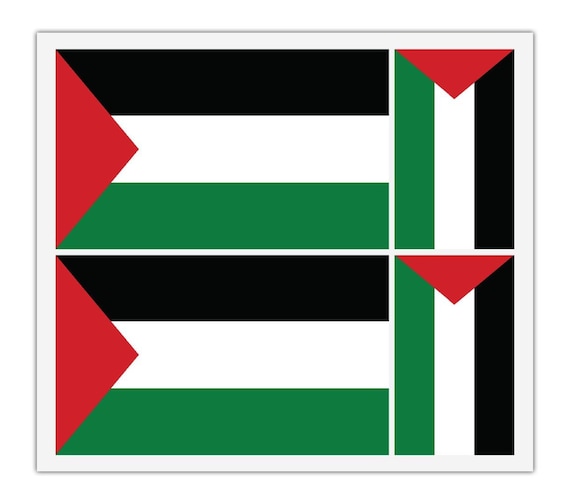 4 X Palestine Palestinian Flag Vinyl Car Van iPad Laptop Sticker