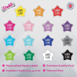 Personalised Stick On Name Labels for Clothes, Clothing Sticker
