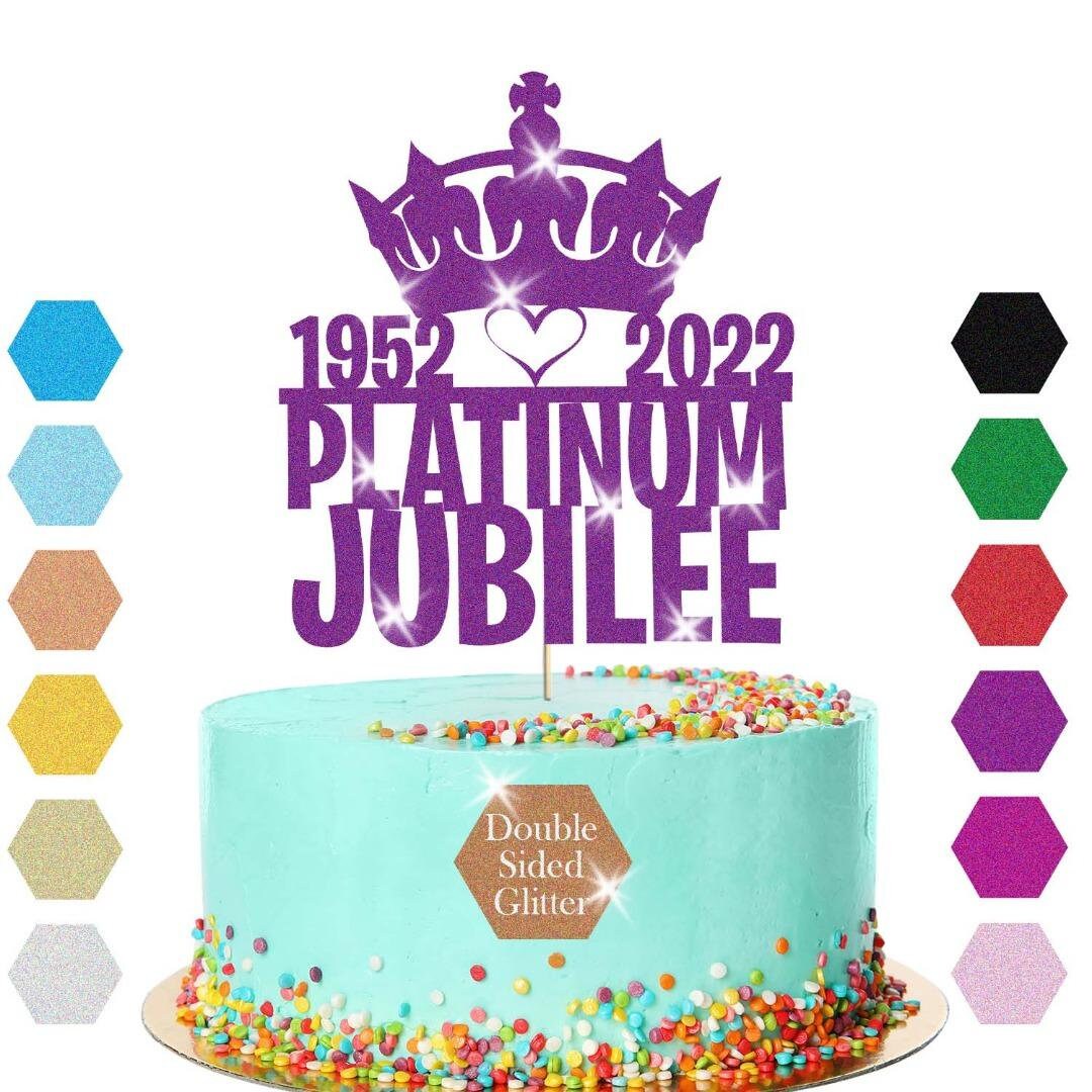 Platinum Jubilee Cake Topper Queens 70th Celebration Etsy UK
