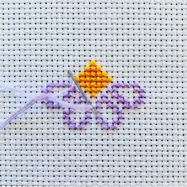 Daisy Flower Crossstitch Chart Design Pdf Download Pattern Etsy