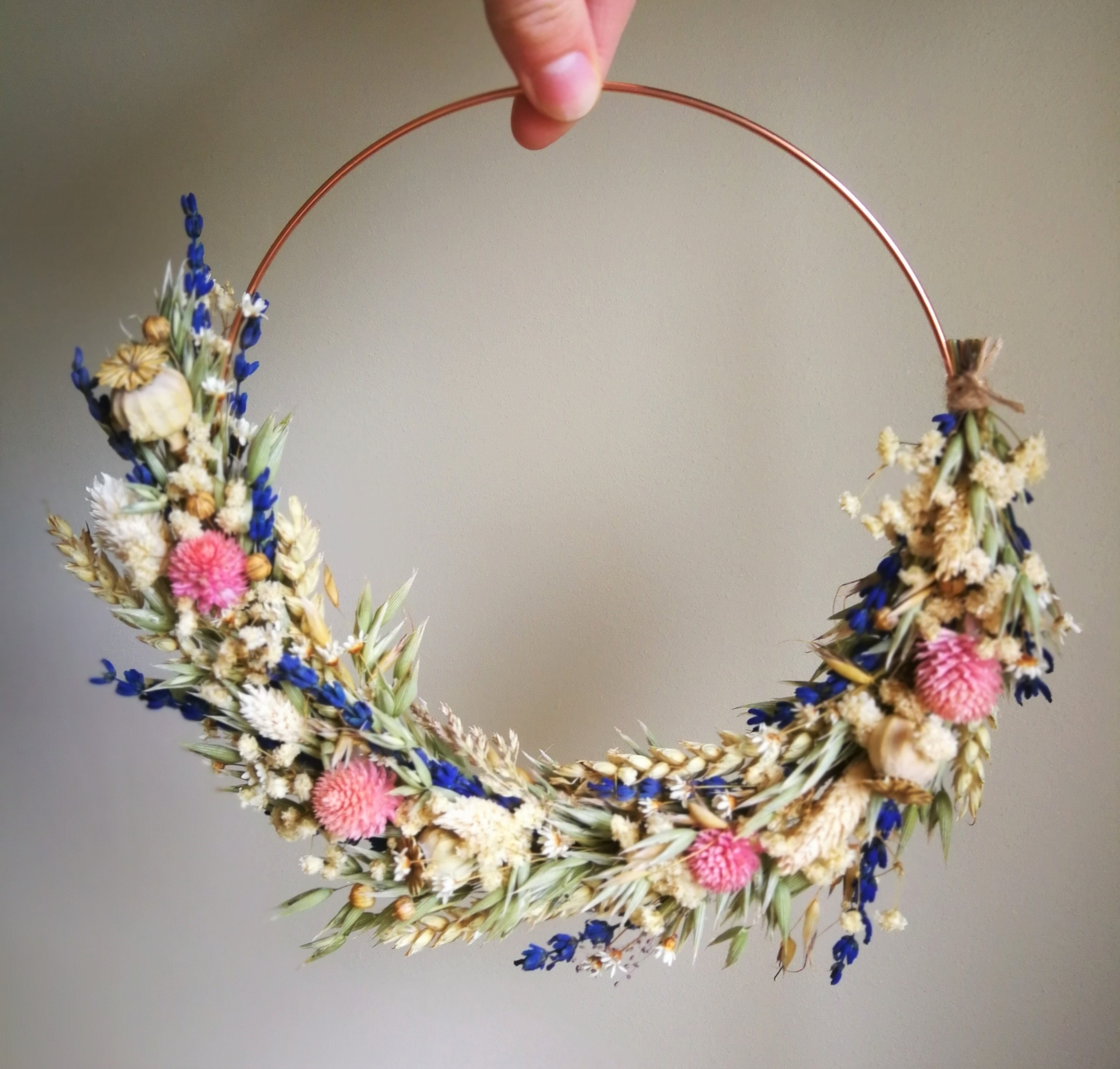 Couronne en Fleurs Séchées Champêtre