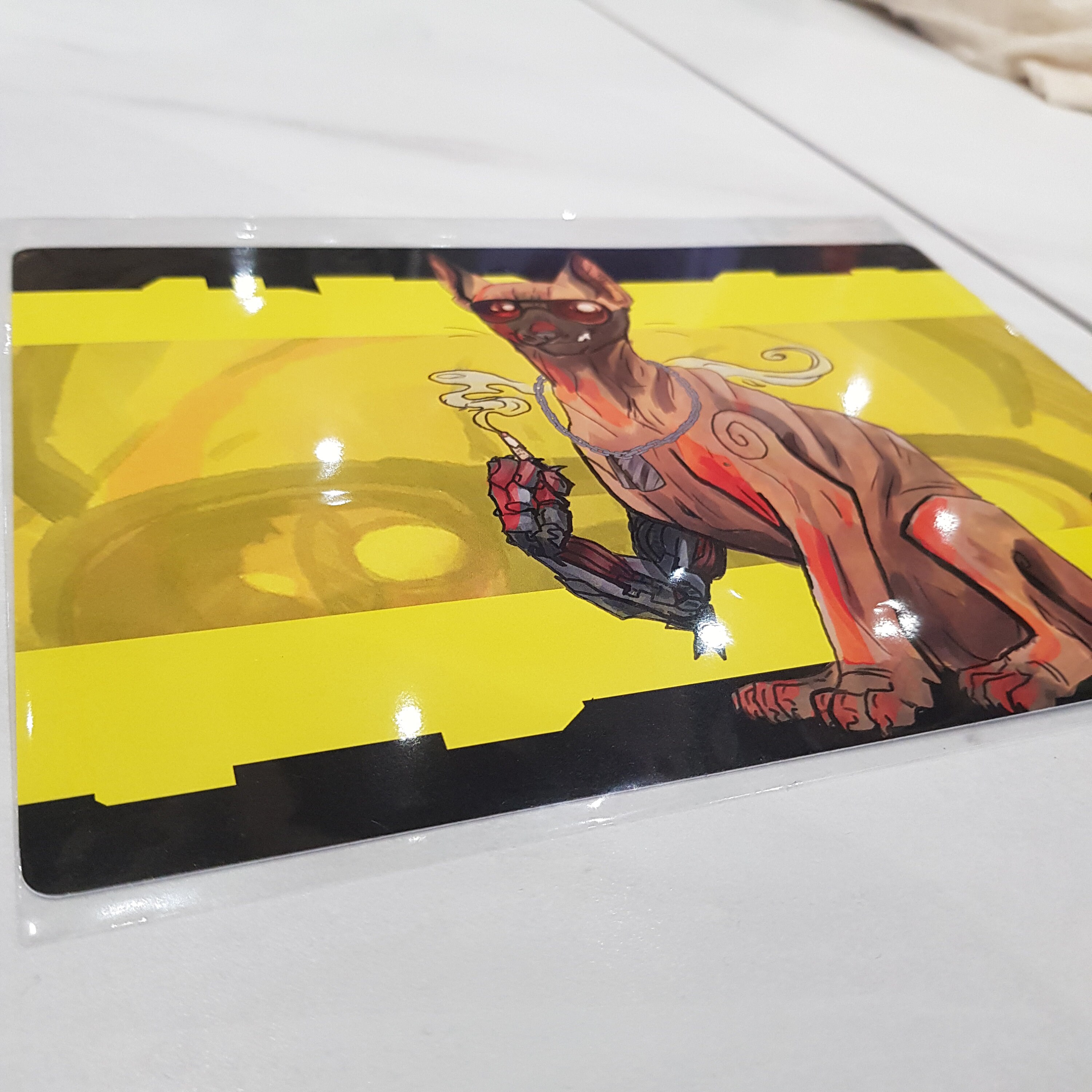 Nibbles as Johnny Silverhand A5 Print Cyberpunk 2077 Poster Fanart