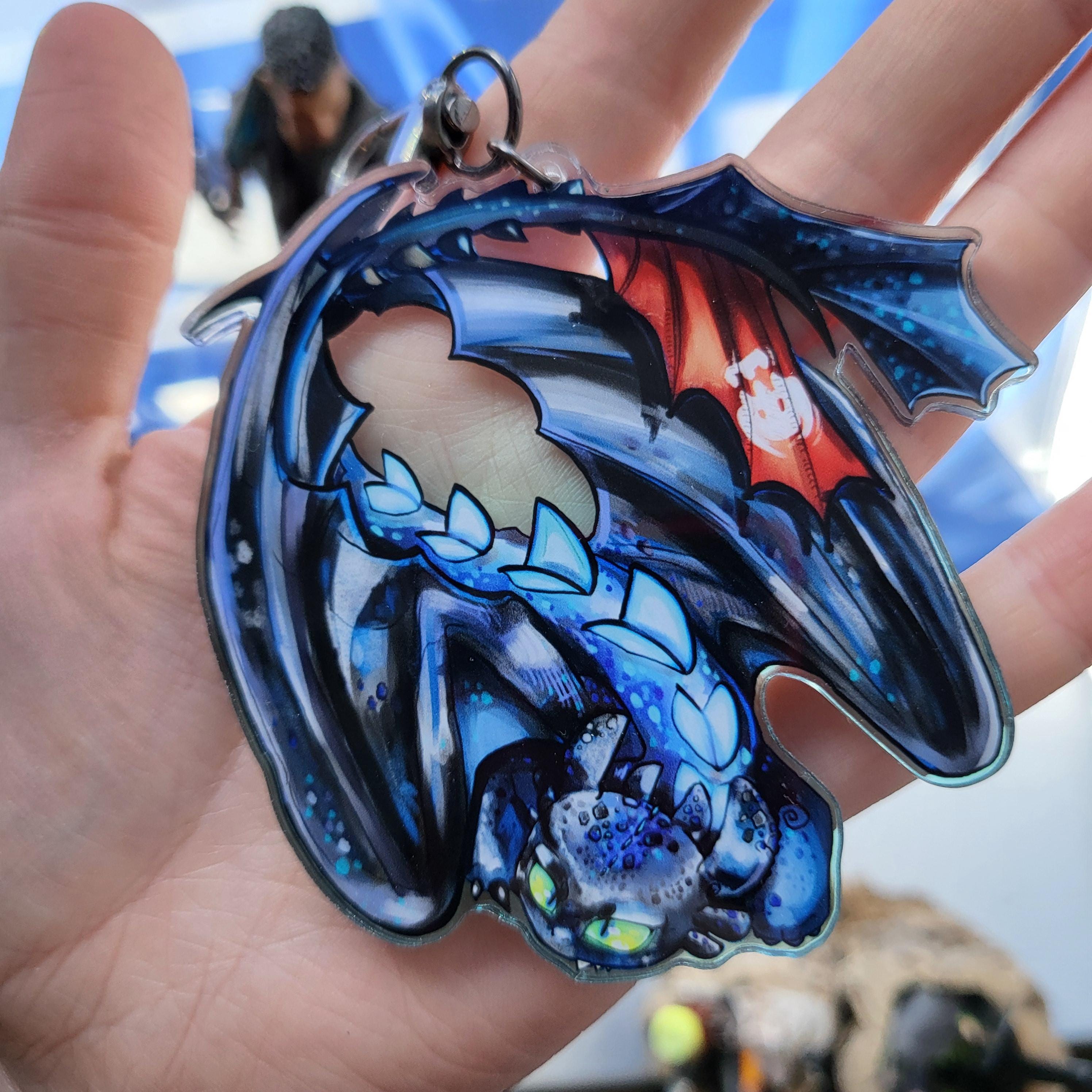 How to Train Your Dragon Toothless Keychain Httyd Night Fury Keyring - Etsy