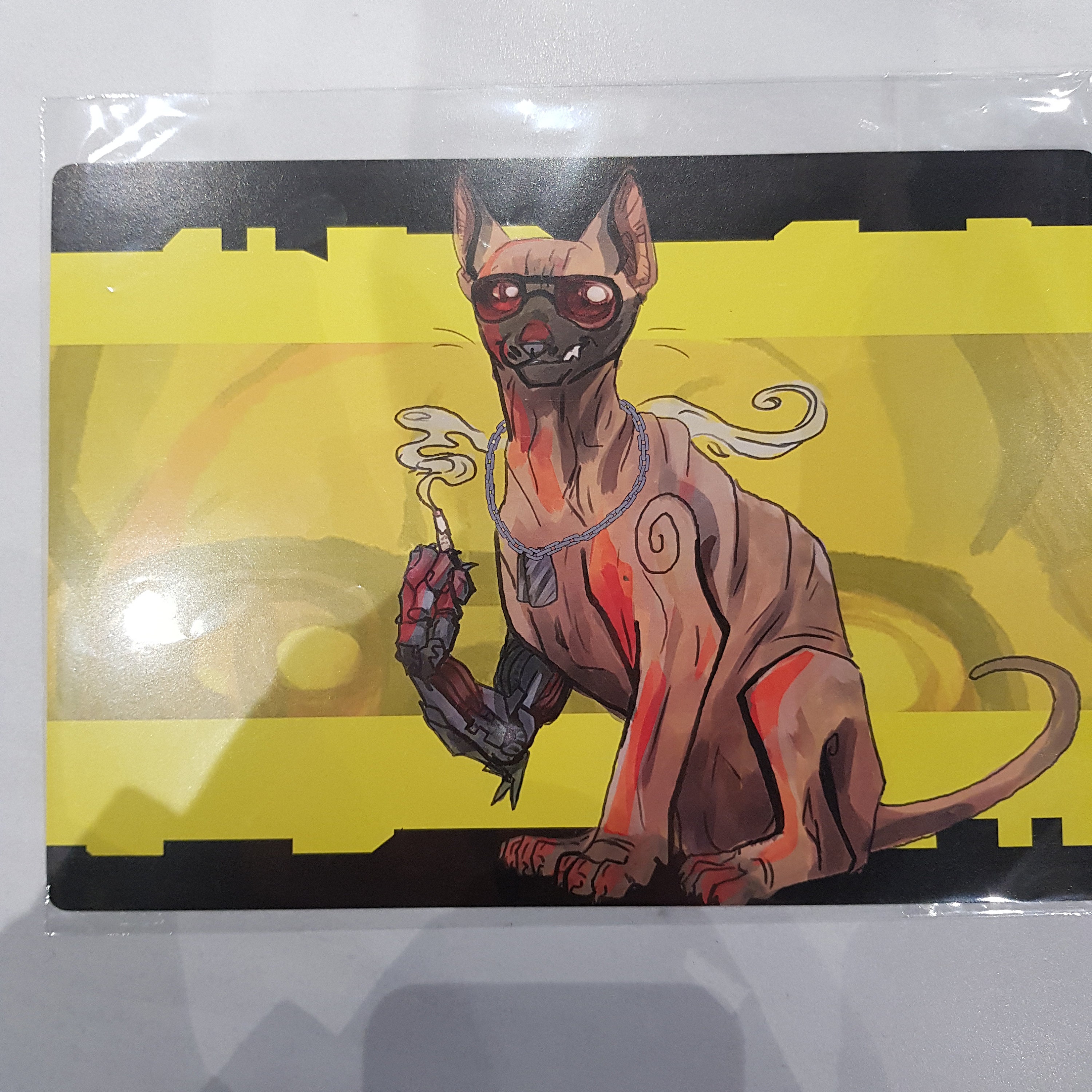 Nibbles as Johnny Silverhand A5 Print Cyberpunk 2077 Poster Fanart