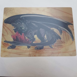 Desdentado listo para la batalla Impresión A5 Cómo entrenar a tu dragón httyd póster obra de arte fanart Furia Nocturna