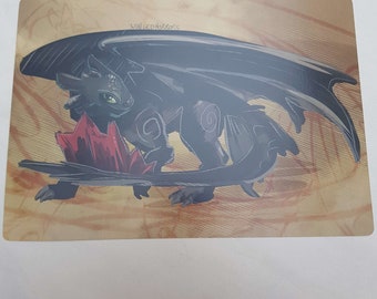 Toothless ready for battleA5 print how to train your dragon httyd poster artwork fanart night fury