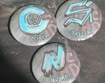 Cyberpunk 2077 Life Path Badge Set Street Kid Nomad and Corpo