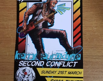 Tarjeta fotográfica A5 de Kerry Eurodyne Second Conflict, póster impreso cyberpunk 2077, obra de arte, fanart, afterlife