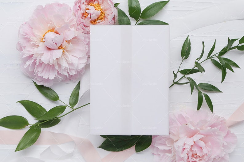 Mock Ups Vellum Wrap Wedding Invitation Mock Up INSTANT DOWNLOAD Wedding Invite Mock Up Styled Stock for Instagram Blank