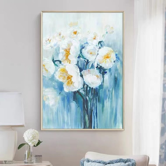 Blue Flower Canvas Painting