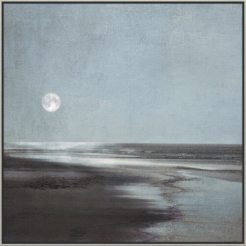 Nightscape scenery painting grey sky abstract canvas painting moon light dark shops grey landscape acrylic painting extra large wall art decor