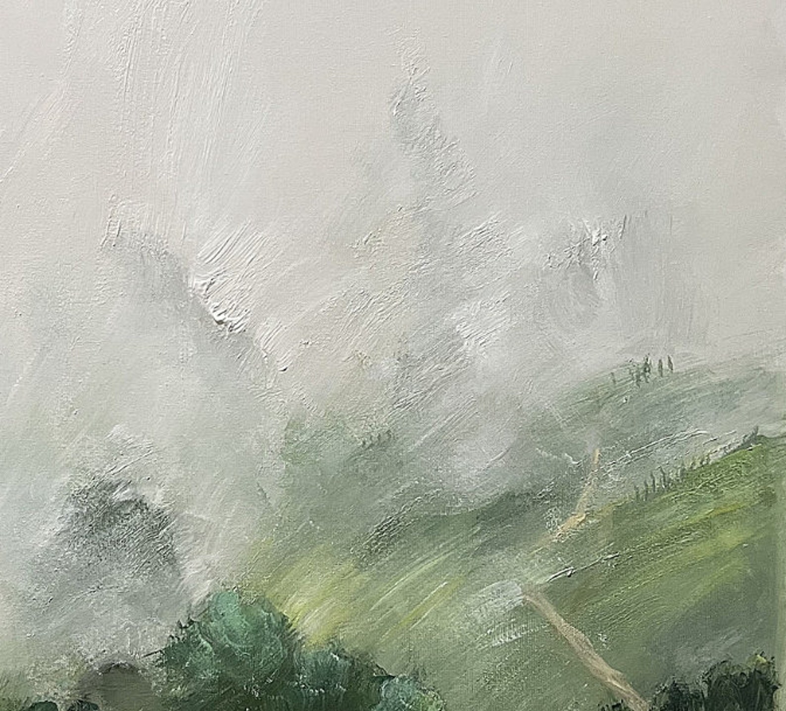 Original Green Forest Painting on Canvas Abstract Textured Wall Art ...