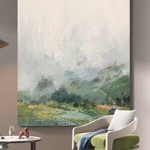 Original Green Forest Painting on Canvas Abstract Textured Wall Art ...