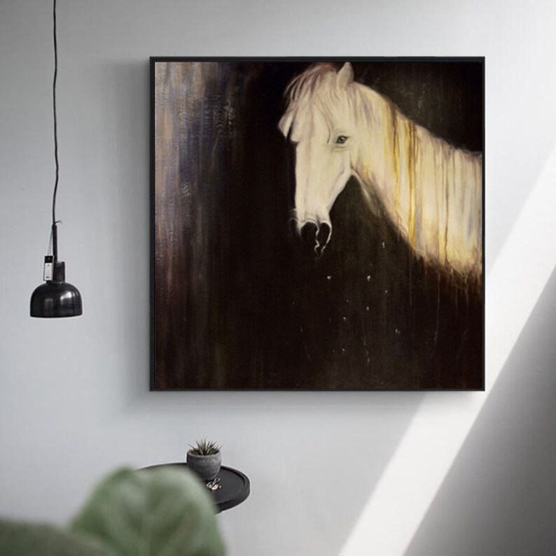 Horse Painting on Canvas Extra Large Wall Art Canvas Abstract Etsy