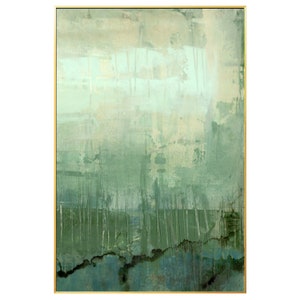 Landscape Canvas Painting Green Water Abstract Acrylic Painting ...