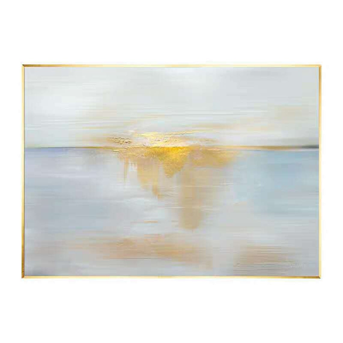 Gold sunrise scenery painting seascape modern abstract acrylic Etsy