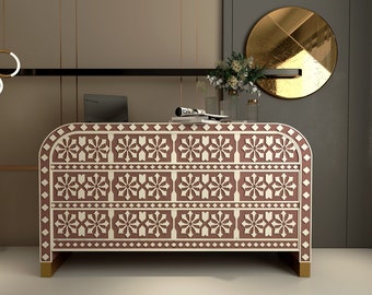Elegantes marokkanisches Bone Inlay Sideboard Handgefertigte Möbel Möbel ab Werk Bone Inlay Sideboard Elfenbein Sideboard anpassbar