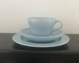 Wedgwood Lavender Trio Cup Saucer Dish Vintage Mid Century Etruria Barlaston