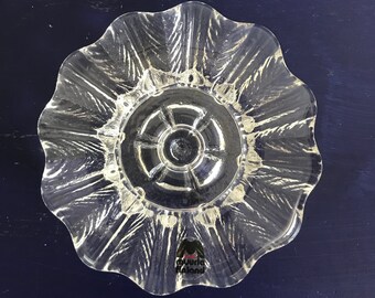 ヴィンテージ Muurla ガラスキャンドルホルダー（キャンドル5本用