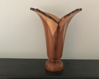 Brian Thomas Yew Vase Freeform Hand Turned Vintage