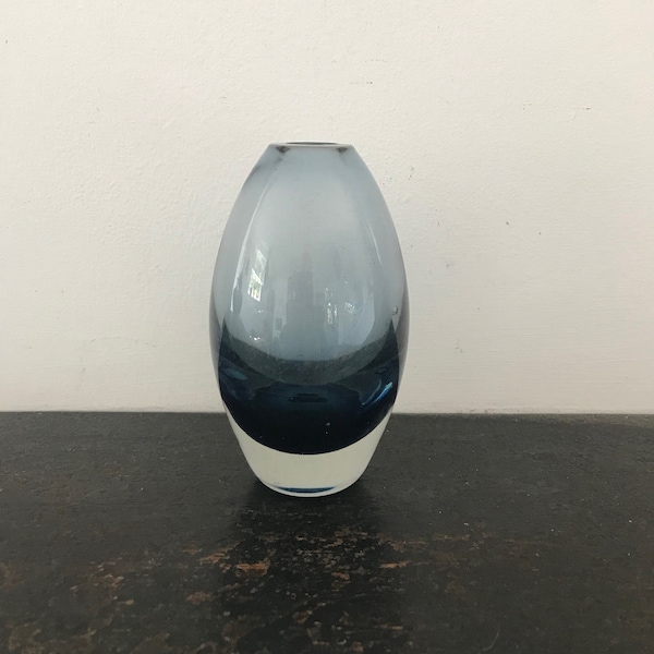 Blue Glass Bud Vase Vintage Cobalt Blue