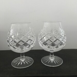 Thomas Webb Crystal Brandy Glasses Burlington Boxed Vintage