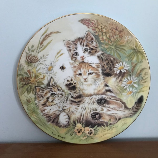 Royal Worcester RSPCA Plate Kittens Whoops-A-Daisy pam Cooper Compton And Woodhouse Vintage