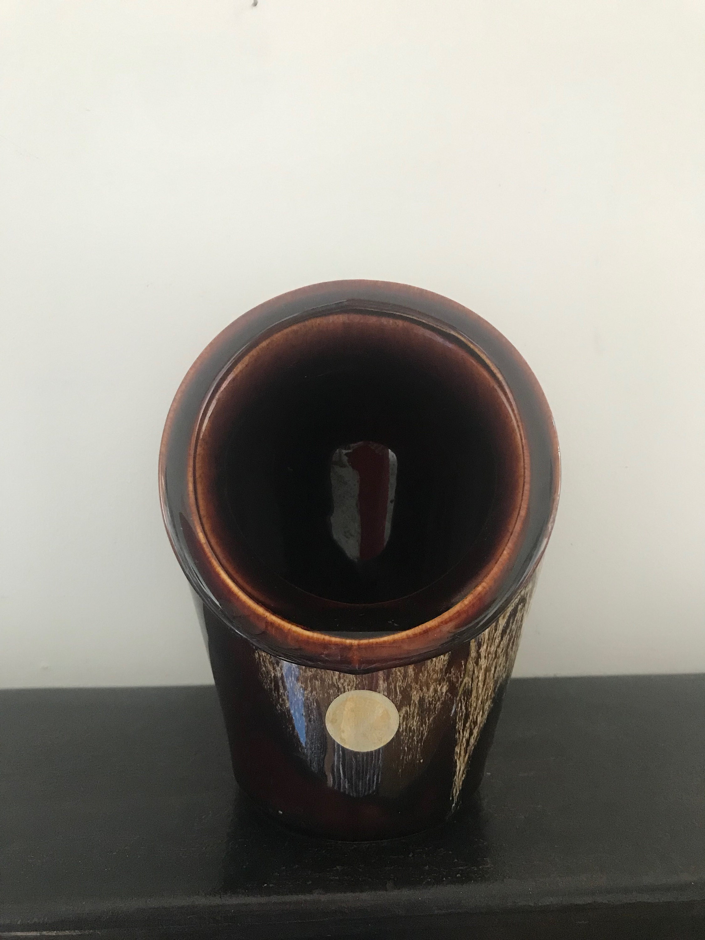 Fosters poterie sel cochon cave à sel émaillé miel vintage rétro cornouailles
