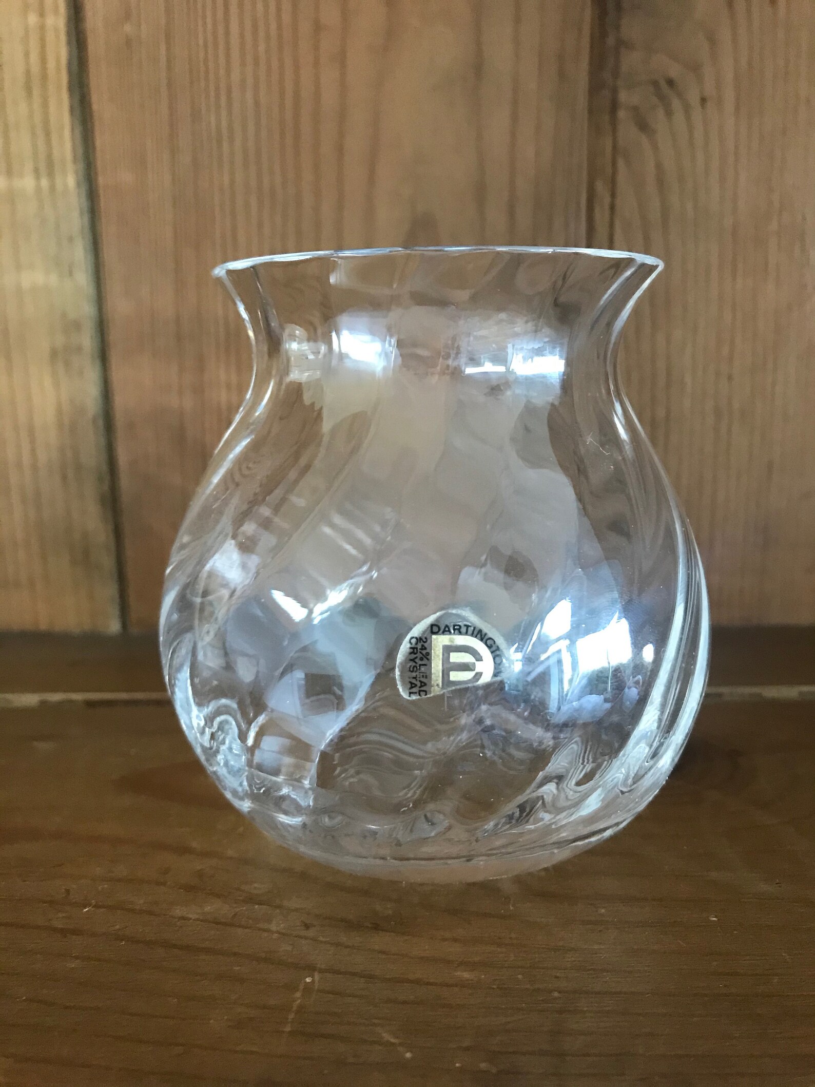 Dartington Smith Ripple Vase Frank Thrower Lead Crystal Etsy Denmark