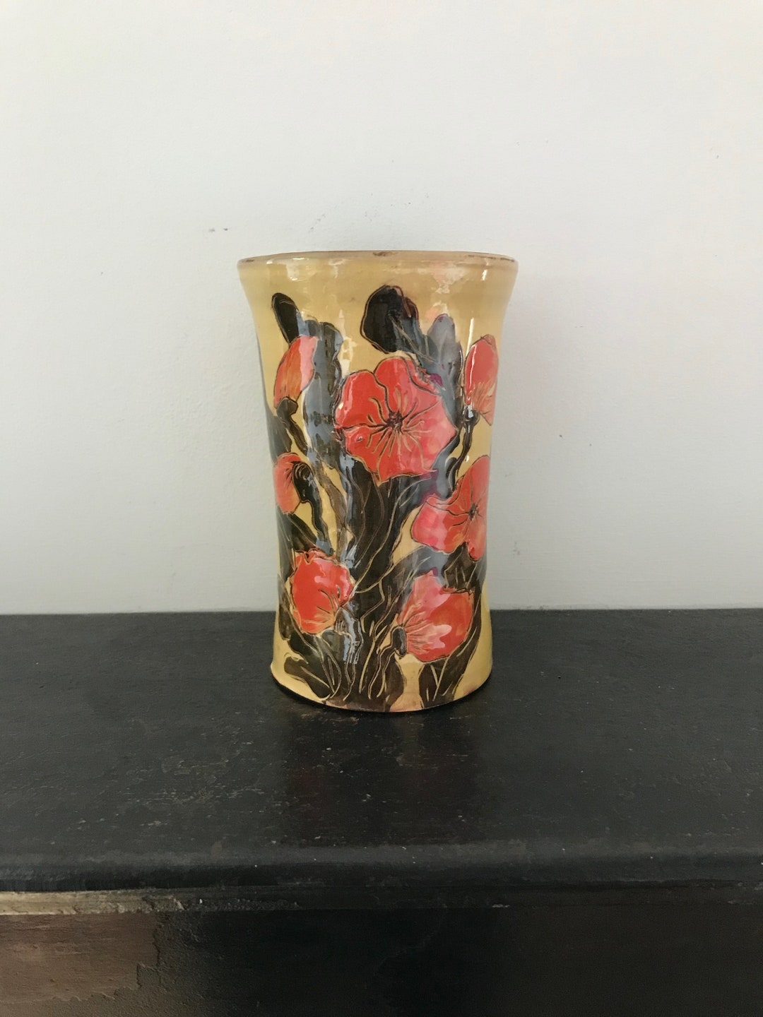 Scores Pottery Vase Gill Jones Exeter Devon England Studio Pottery Vintage Hand Thrown Hand