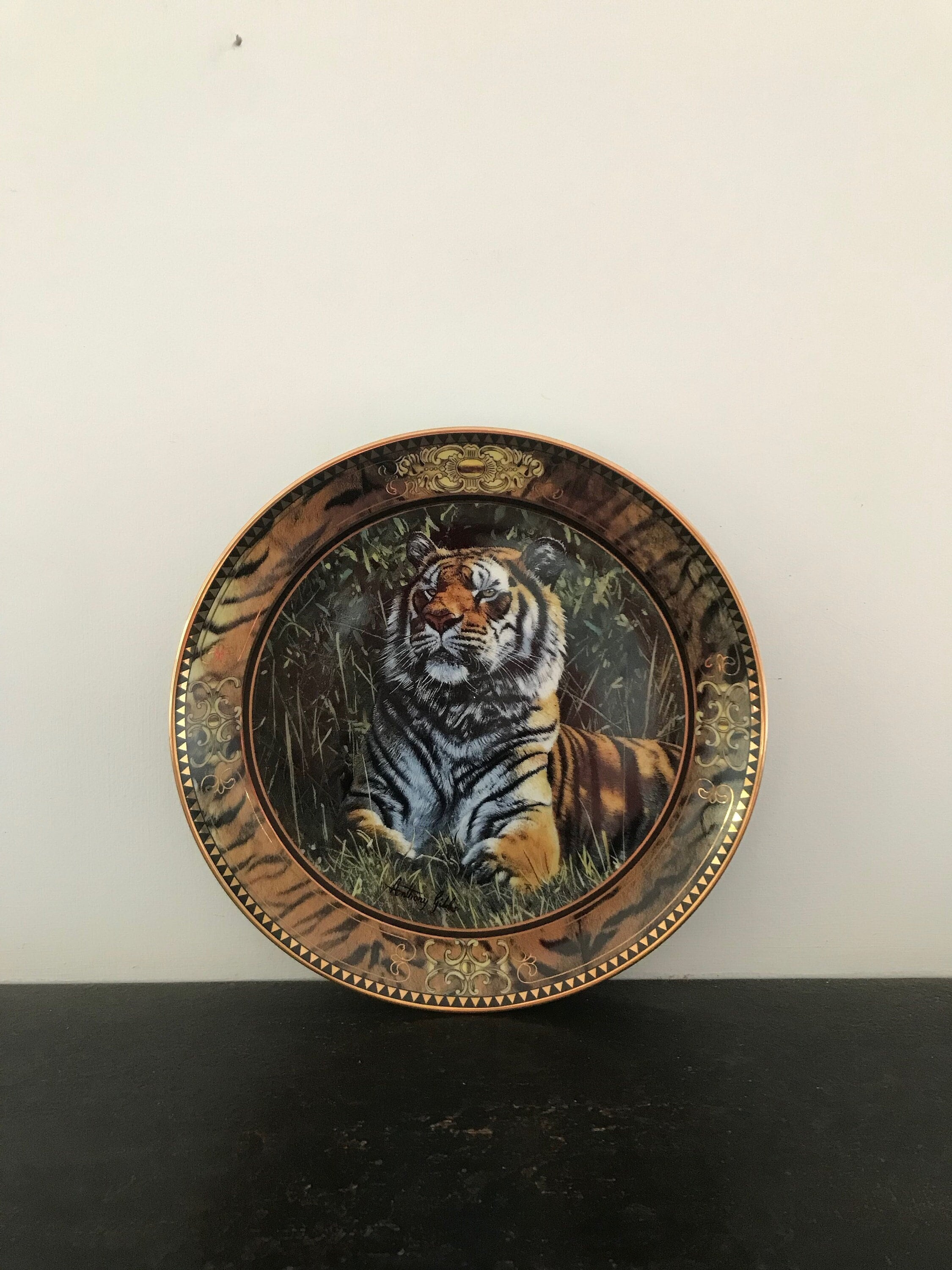 Treasure of the Tiger Plate Anthony Gibbs Vintage Signed Franklin