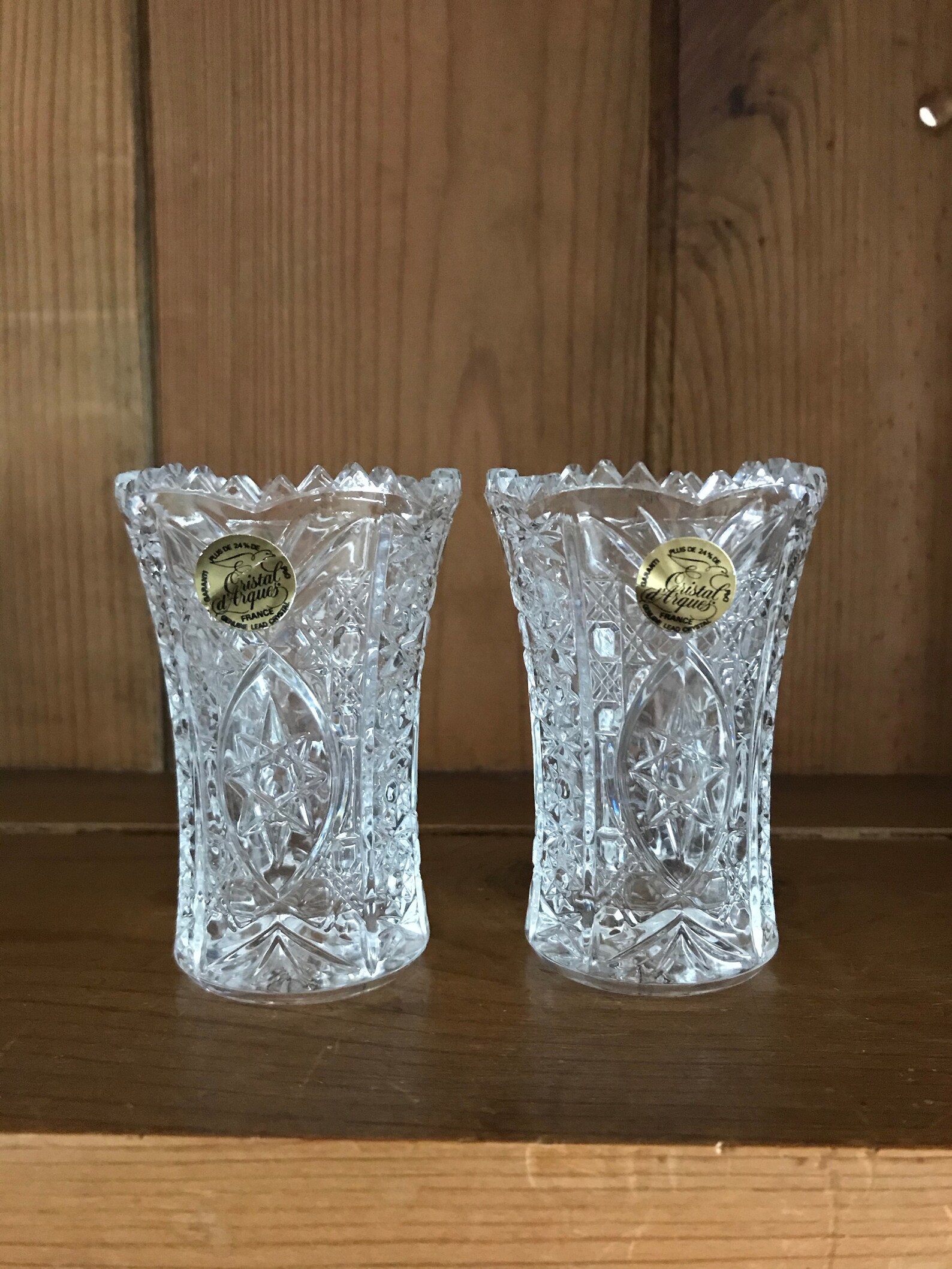 Cristal D'arques Vases Chesnay Posy Vases Lead Crystal Etsy
