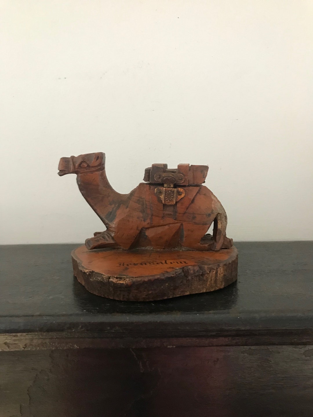 Jerusalem Camel Inkwell Olive Wood Early 20thcentury Bezalel School of ...