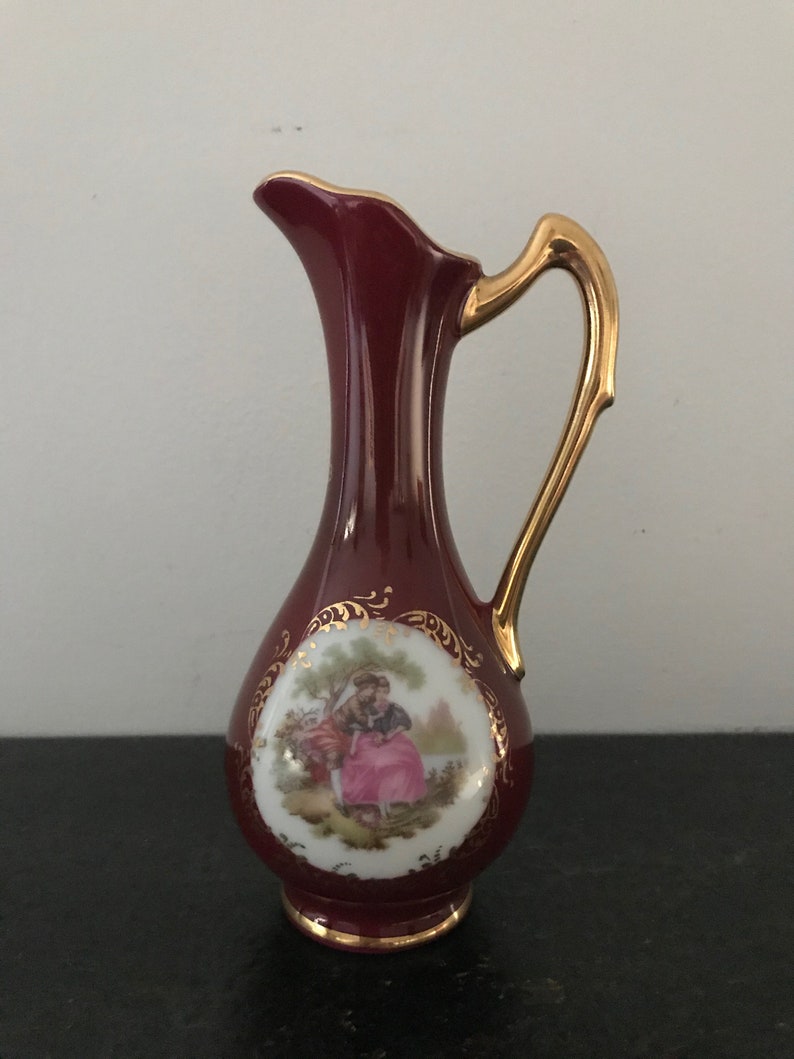 Limoges La Reine Posy Vase Jug Fragonard vintage France Etsy