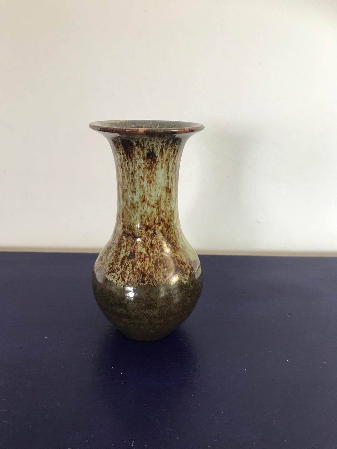 Woburn Pottery Vase Studio Pottery Drip Glazed Vintage - Etsy
