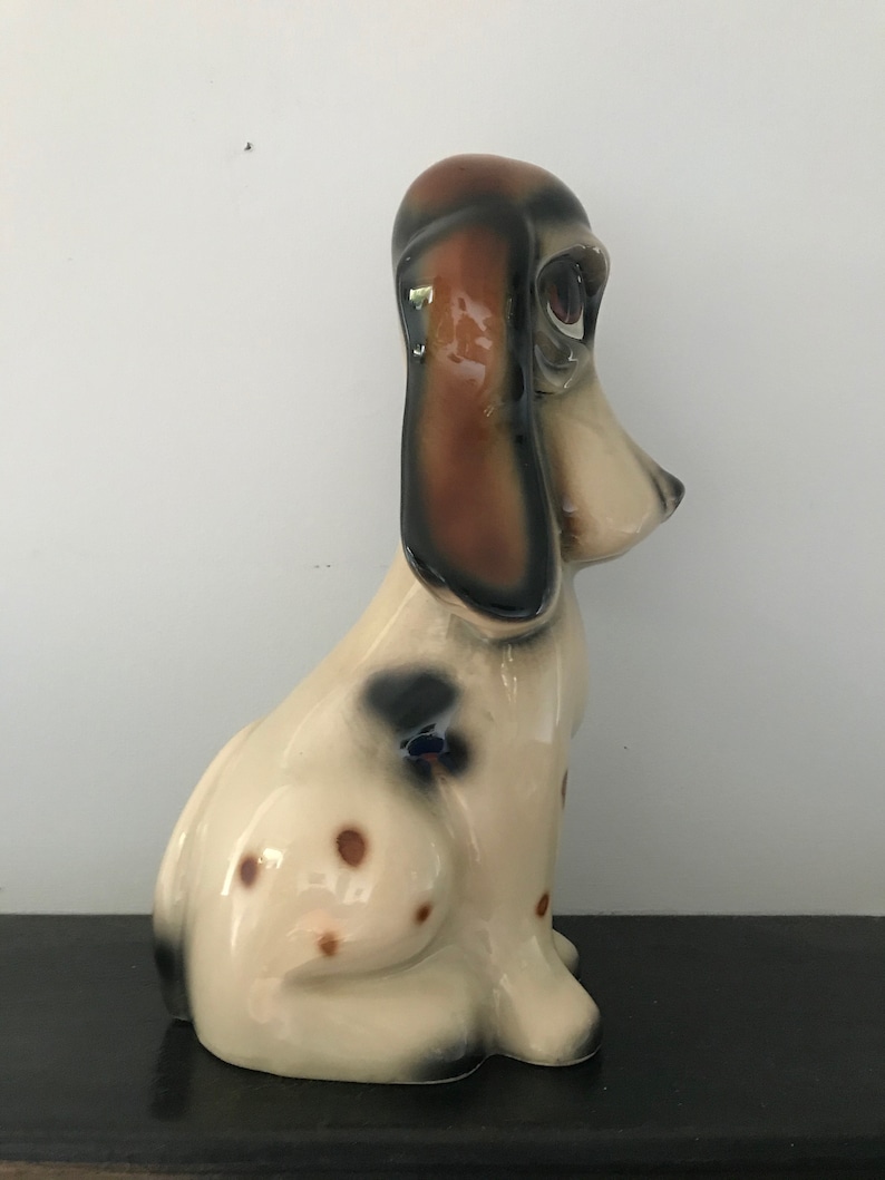 Ceramic Dog Figurine Basset Hound Kitch Jema Holland Dog Statue Collectable Vintage