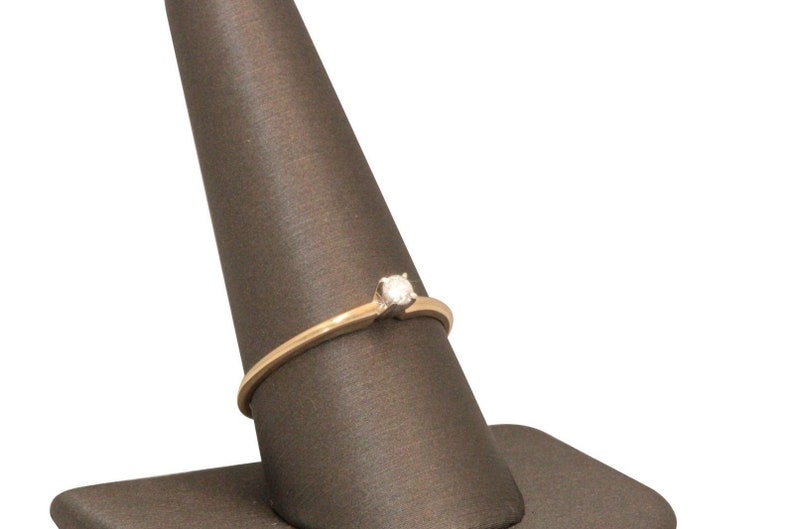 14k Solid Yellow Gold Diamond ring promise ring for her small diamond band thin wedding band simple wedding band pretty ring Sizable ring