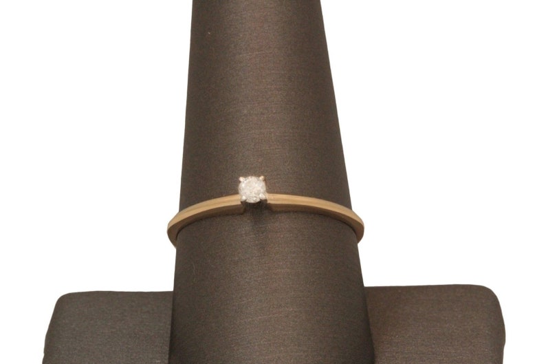 14k Solid Yellow Gold Diamond ring promise ring for her small diamond band thin wedding band simple wedding band pretty ring Sizable ring