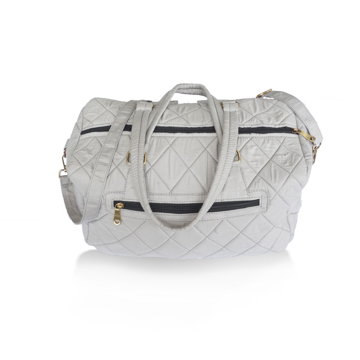 Quilted Duffel bags Traveling bags Cotton Quilted Shoulder Etsy