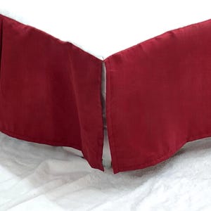 Split Corner Bed Skirt - 8&quot; to 39&quot; Drop Length 1 PIECE BED SKIRT 3 Sided 100% Cotton