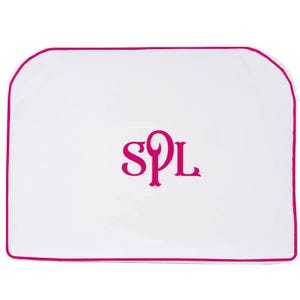 Monogram 3&quot; thick Headboard For Dorm Room Rounded Corner Size Twin/TwinXL 29.5”Hx39.5”W Full/FullXL 29.5”Hx54”W