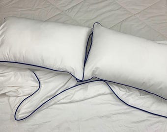 Witte katoensatijn hotelgestikte dekbedovertrekset van 500 thread count met hotelgestikte biezen, inclusief 1 dekbedovertrek en 2 kussenslopen