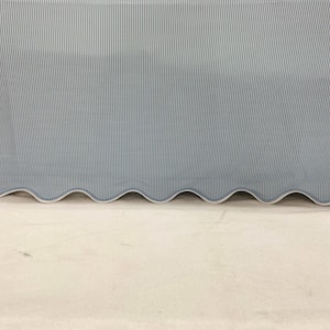 Ticking Stripe Pattern Scalloped Embroidery Dust Ruffle - for Nursery Crib Toddler Bedding Crib Bed Skirt for Baby Boy & Girl