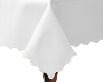 Customisez une nappe blanche pour un linge de maison original