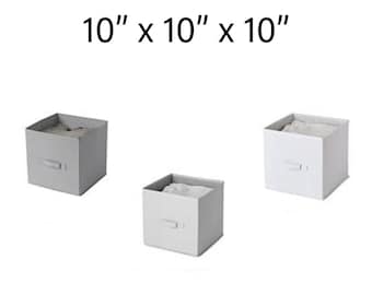 10"/12"/14" Fabric Foldable Storage Cubes Organizer with Handles-Collapsible Bins-For Organizing Clothes or Kids Toy Cubby (6-PACK)